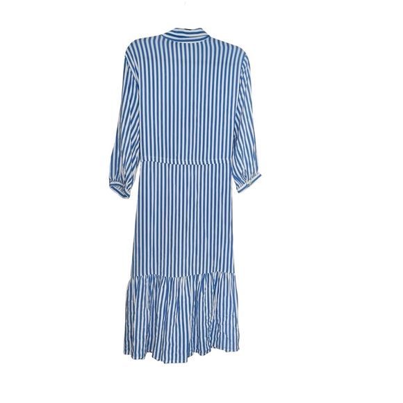 Lands End Blu and White Striped Dress Size Large - Picture 2 of 5